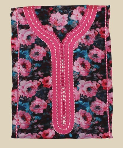 جلابية قطن تطريز قيطان