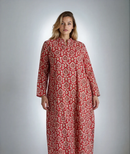 جلابية قطن مطرز