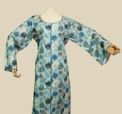 جلابية قطن تطريز يدوي قيطان