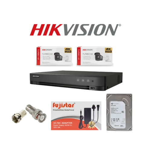 HIKVISION باقة كاميرات مراقبة تتكون من 2 كاميرات ب...