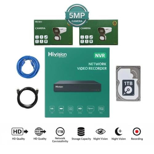 Hivision باقة 2 كاميرات مراقبة خارجية صوت اقتصادية...