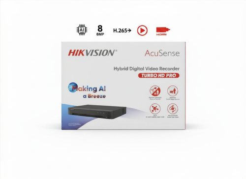 HIKVISION DVR up 8mp 4k 4ch iDS-7204HTHI-M1/XT جهاز تسجيل كاميرات مراقبة