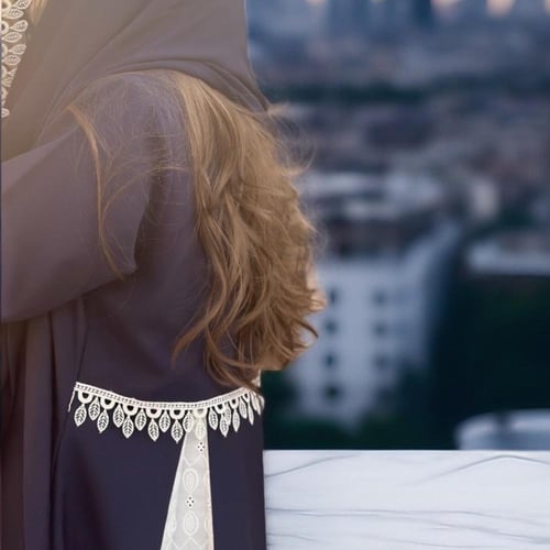 عباية كحلي كتان