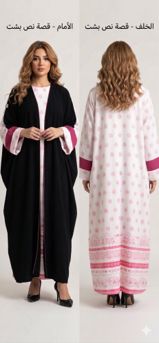 Abaya made of printed fabric and Indonesian crepe...