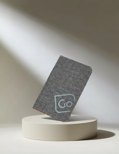 غطاء بطاقات حامل بطاقات نحيف بحماية RFID باللون ال...