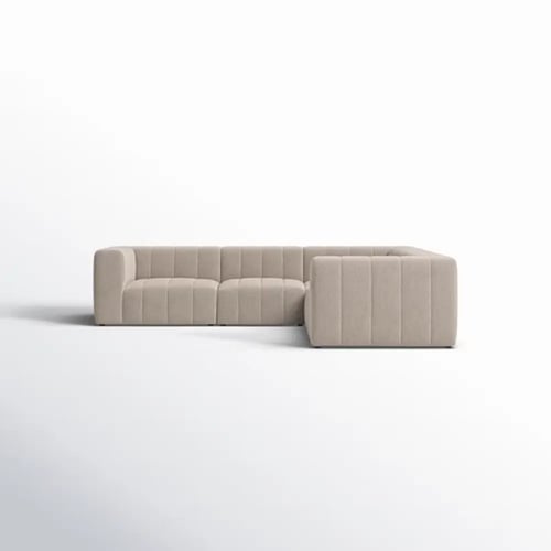 كنب حرف ال خشب سويدي - كاكاو - 328x328x76 سم