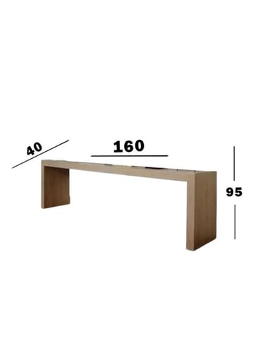 كونسول خشب سويدي – بني – 160×40×95 سم