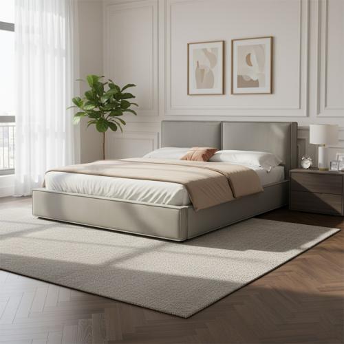 Rosa Modern Bed – Light Gray