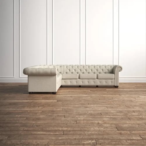 كنب حرف ال كتان وخشب سويدي - تصميم كلاسكي – 300×30...