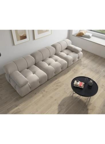 كنب مودرن خشب سويدي قماش مخمل - 260x75x90 سم