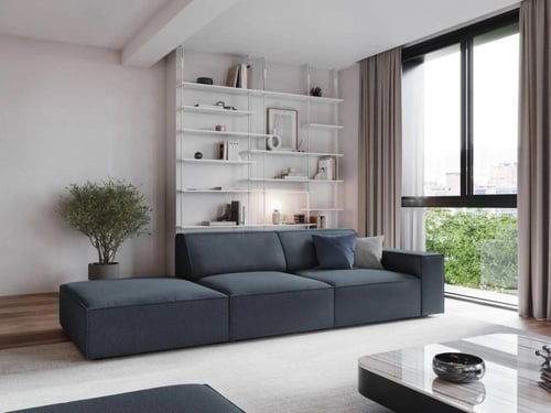 كنب مخمل ثلاث مقاعد خشب سويدي – 250×80×85 سم