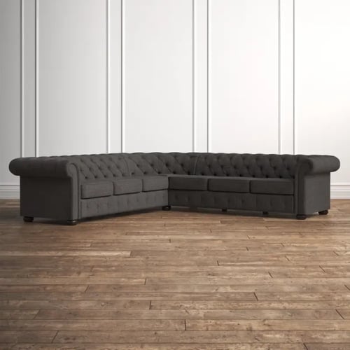 كنب حرف ال كتان وخشب سويدي - تصميم كلاسكي – 300×30...