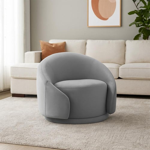 كرسي مخمل وخشب سويدي - تويلايت ريدج - 80×75×80 سم
