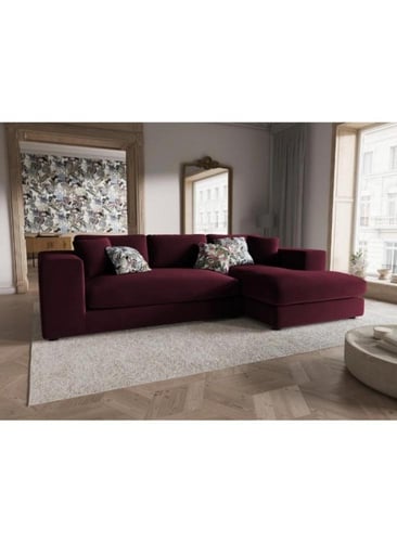 كنب حرف ال خشب سويدي - قماش مخمل - 270x190x80 سم