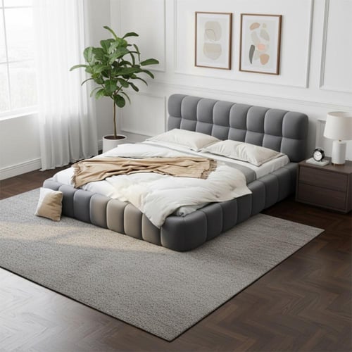 Swedish Wood Velvet Supreme Serenity Bed – Light B...