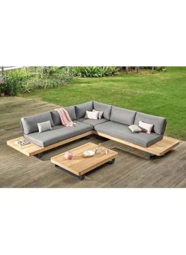 طقم جلسات خارجية خشب سويدي – كتان – رمادي – 300×30...