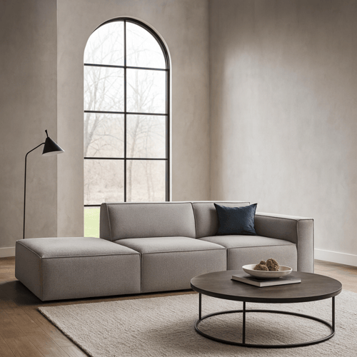 كنب مخمل ثلاث مقاعد خشب سويدي – 250×80×85 سم