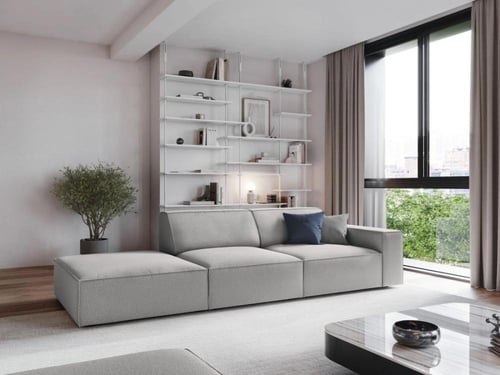 كنب مخمل ثلاث مقاعد خشب سويدي – 250×80×85 سم