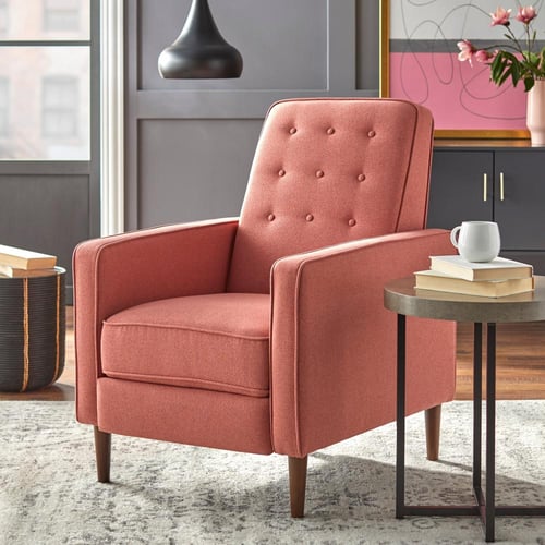 كرسي كتان وخشب سويدي - 80×80×90 سم