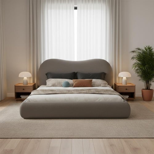 سرير شانيل – خشب سويدي - تصميم مموج