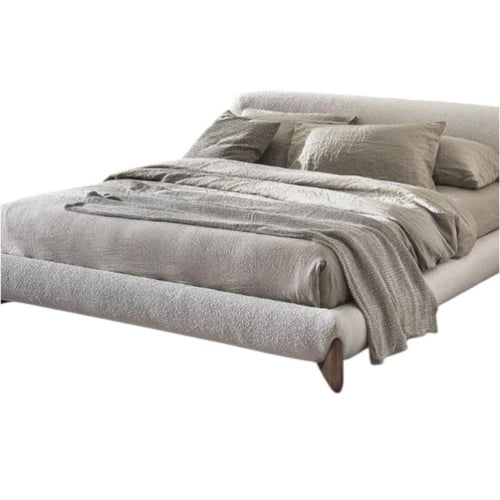 سرير بوكلية أبيض - خشب سويدي - رويال جلو