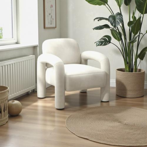 كرسي مخمل وخشب سويدي - تويلايت تايد - 80×85×80 سم
