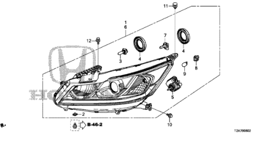 شمعة نور امامي يمين اكورد 2017 اصلي وكالة