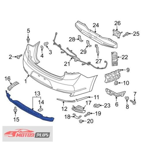 لحية صدام خلفي كيا كادينزا 2016-2018 اصلي وكاله