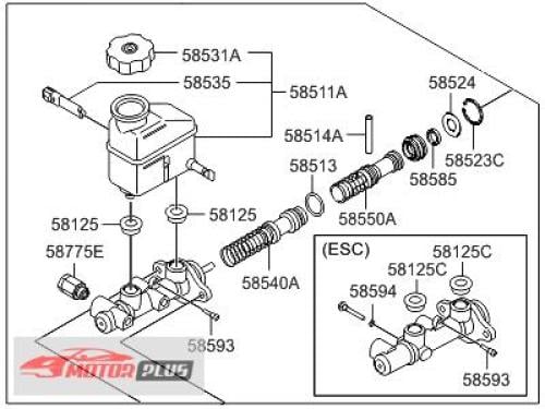 علبة فرامل هونداي النترا 2012-2008 اصلي وكاله