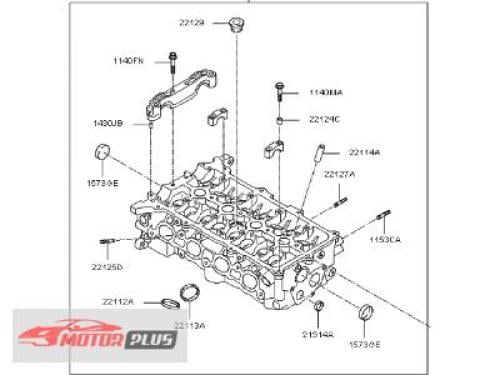 راس مكينة هونداي النترا 2011-2006 اصلي وكاله