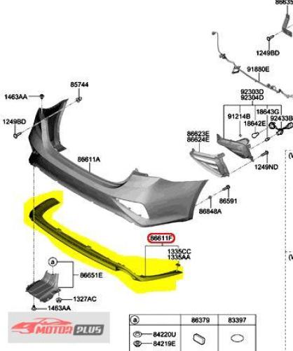 لحية صدام خلفي كيا سيراتو 2018-2022 اصلي وكاله