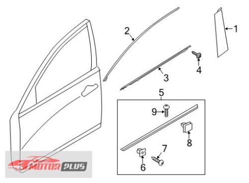 مسطرة زجاج امامي يسار كيا كادينزا 2000-2016 اصلي و...