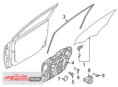 مكينة زجاج امامي يمين هونداي النترا 2020-2016 اصلي...