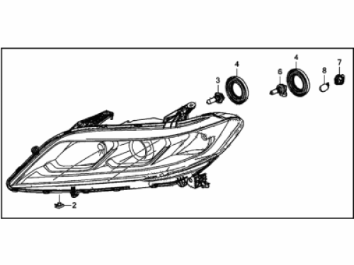 شمعة نور امامي يسار كوبيه اكورد 2016-2017 اصلي وكا...