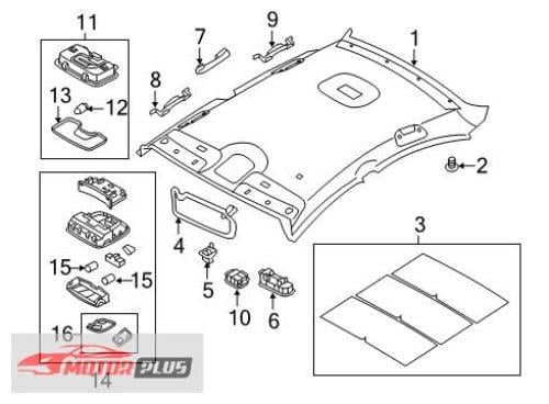 ديكور لمبة سقف أمامي كيا اوبتيما 2011-2013 اصلي وك...