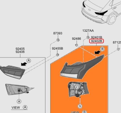 اسطب ركن خلفي يمين هونداي اكسنت 2022-2020 اصلي وكا...