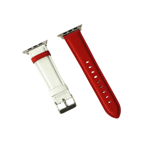 سوار ساعة جلد لومورا WAX231 باللون الاحمر والابيض