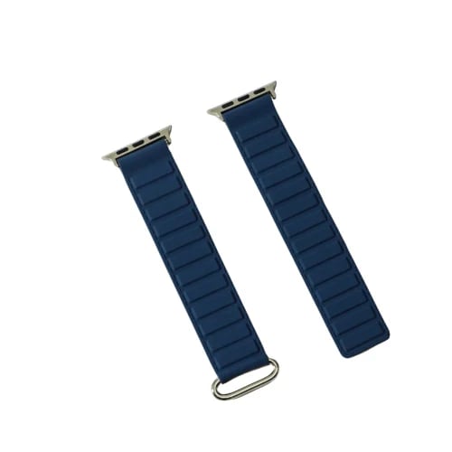 Pro Mix Magnetic Silicone Watch Strap in Dark Blue and Brown