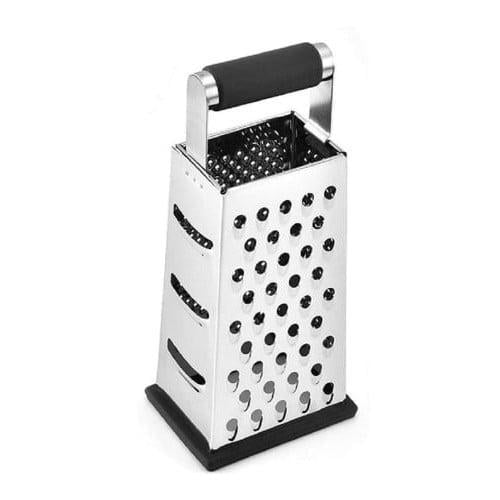 مبشرة جبن وخضروات استيل مقبض اسود 4 جهات