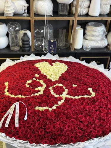 بوكيه الجوري الاحمر 1000ورده