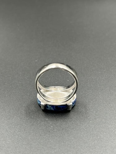 خاتم ملكي فضه عيار خاتم ملكي مذهل مصمم بأسلوب المخ...