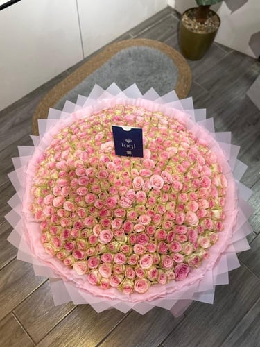 باقة الجوري بنك زهري