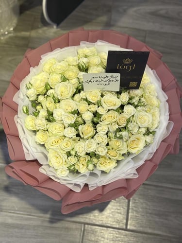 باقة مكس الجوري الابيض