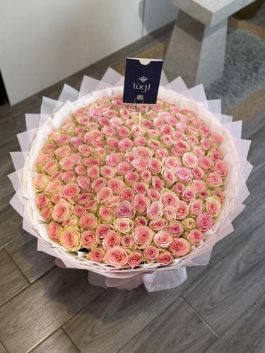 باقة الجوري بنك زهري