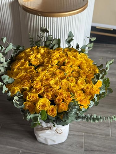 باقة ورد جوري الاصفر