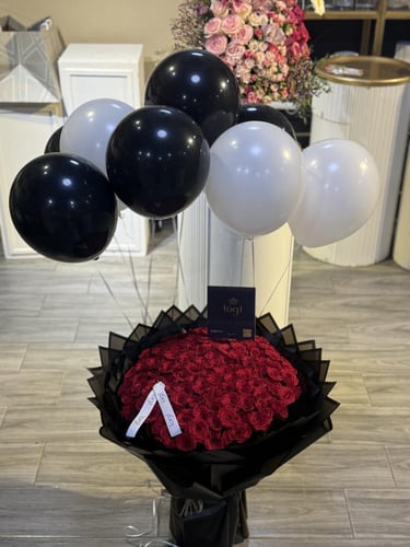 باقة الجوري الاحمر