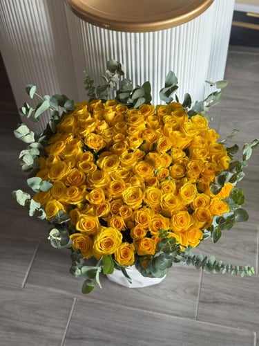 باقة ورد جوري الاصفر