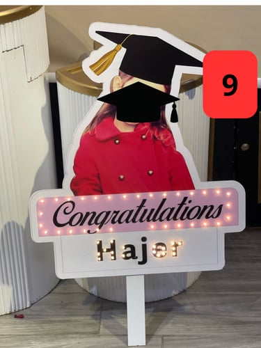 لوحات التخرج مع الاضائة