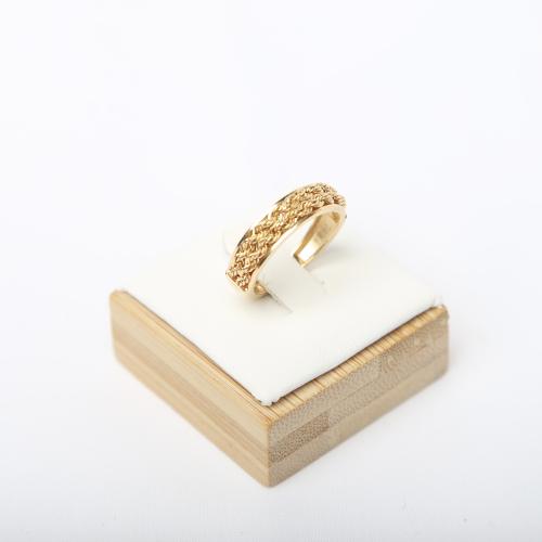 Gold ring with diamond design, 18 karat, weight 3....