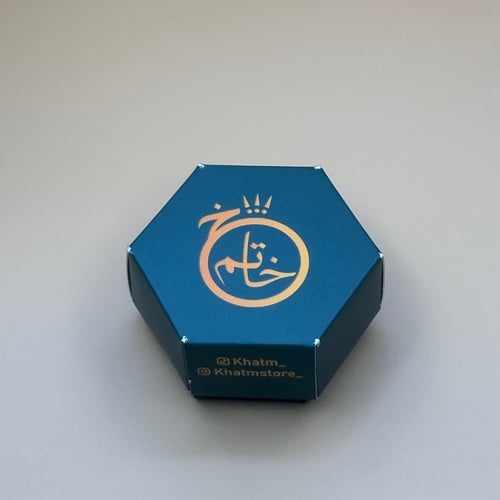 خاتم ملكي اسود ورصاصي مموج